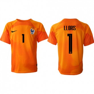 Herren Fußballbekleidung Frankreich Hugo Lloris #1 Torwart Heimtrikot WM 2022 Kurzarm